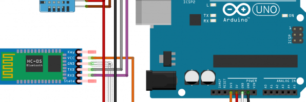 Arduino temperature and bluetooth wireless communication